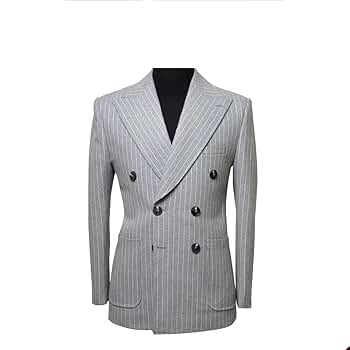 【Rrrr】DOUBLE LAPELED DOUBLE BREASTED Classic Fit Essential Wool Double Breasted Peak Lapel Suit