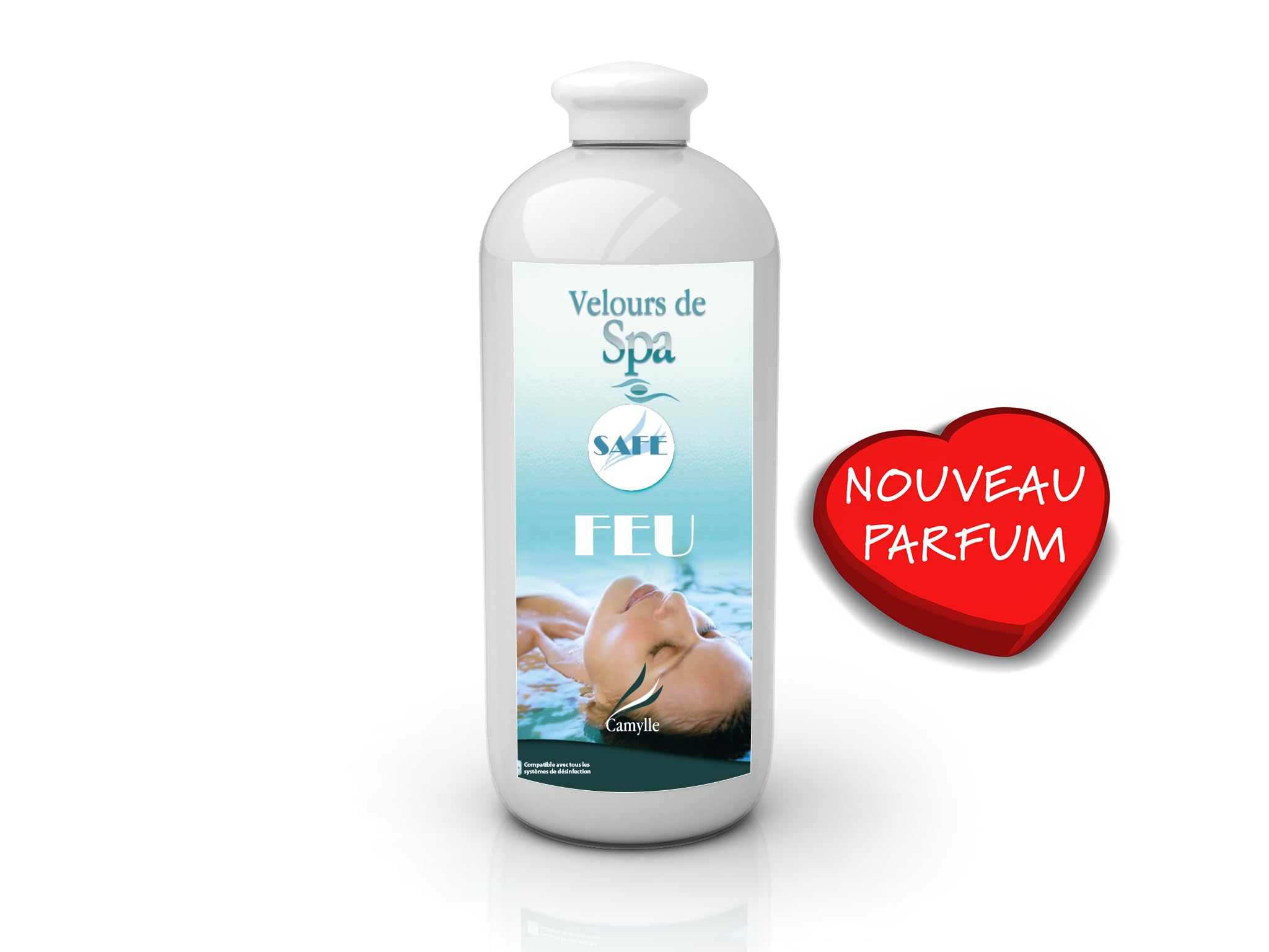 Camylle - Dodatek do kąpieli Whirlpool Safe FEU – dodatek do jacuzzi – ognisty, pełen temperamentu zapach – 1000 ml