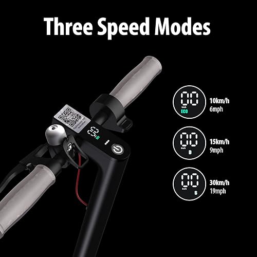 Miniatura 5 de Patinete eléctrico para adultos y adolescentes, neumáticos sólidos de 8.5 pulgadas, 350 W, velocidad máxima de 19 Mph, hasta 20 millas de largo