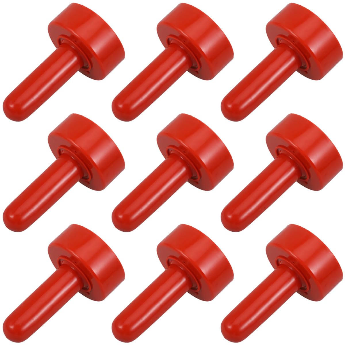 10 Tetinas de Goma Rojas Buena Resistencia Tracción Paquete de 10 Piezas y Operación Sencilla para Alimentación de Terneros y Vacas