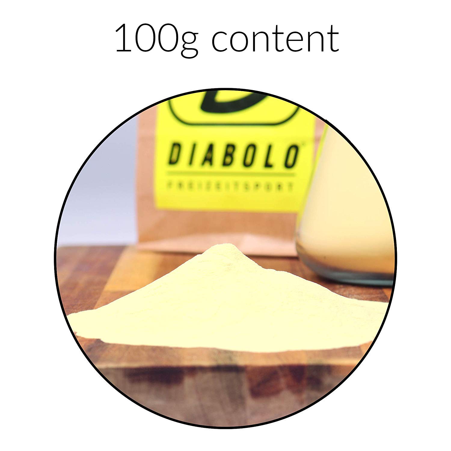 Diabolo Freizeitsport Bärlappsporen 100g, Feuerspuckpulver, Feuerspucken, Lycopodium, pulverisiertes Bärlappkraut, vegan & frei von Zusätzen