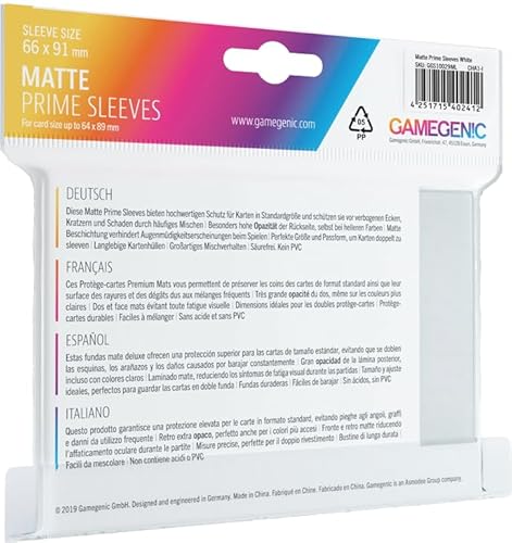 Gamegenic: Matte Prime Sleeves (Branco)