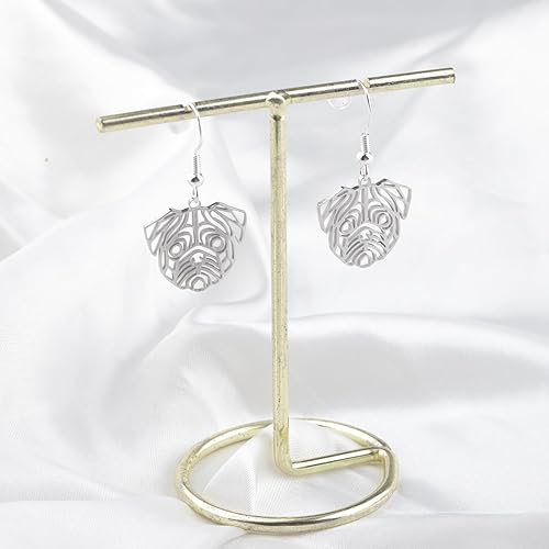 Miniatura 6 de CENWA Pendientes Bulldog Inglés Bulldog Joyería Bulldog Inglés Bulldog Accesorios Bulldog Colgante Pendientes