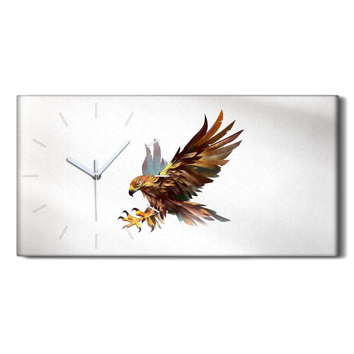 Horloge sur toile silencieuse aigle pour supprimer le tic tac