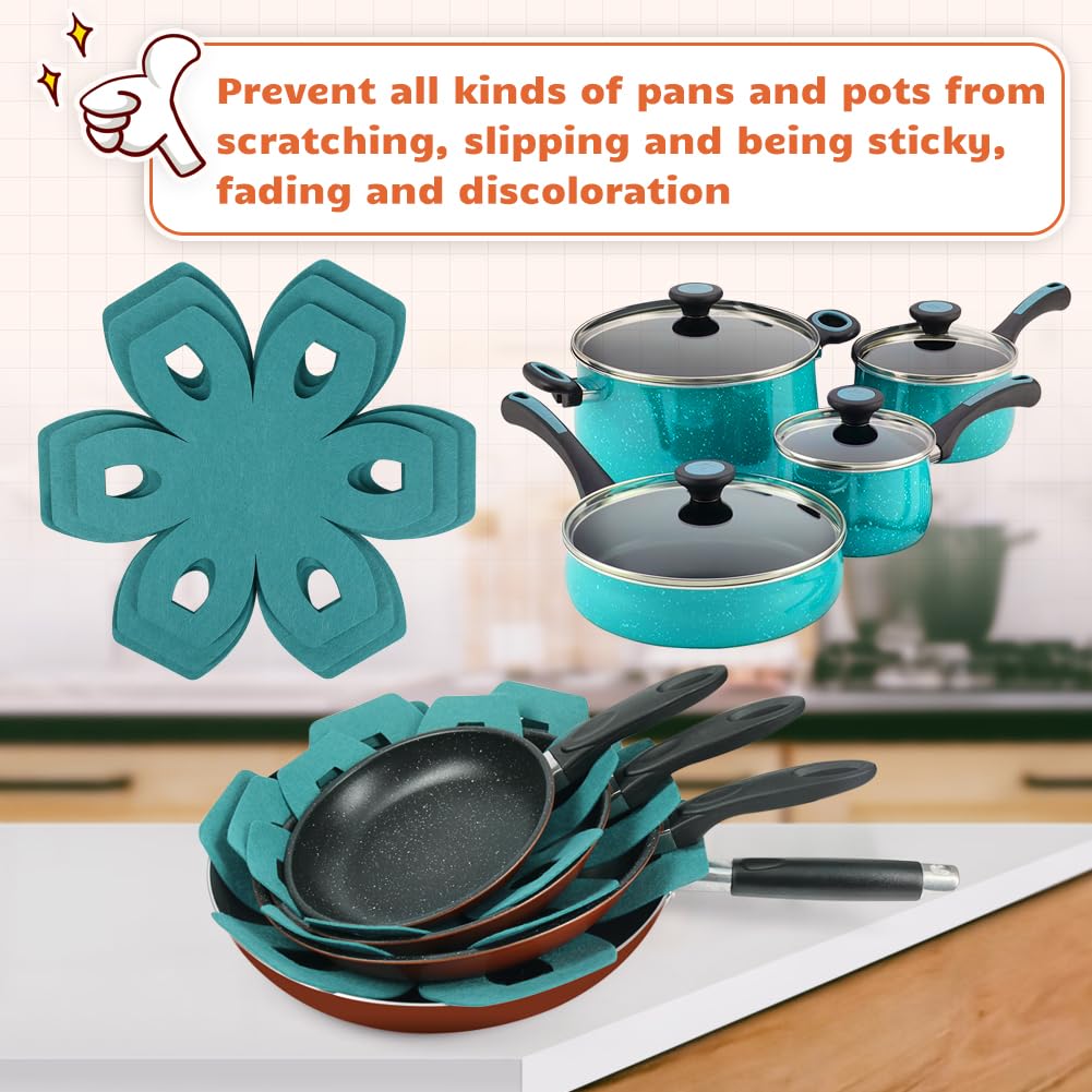 Lot De 12 Protections De Casseroles BYKITCHEN, 3 Tailles Diff Rentes, S