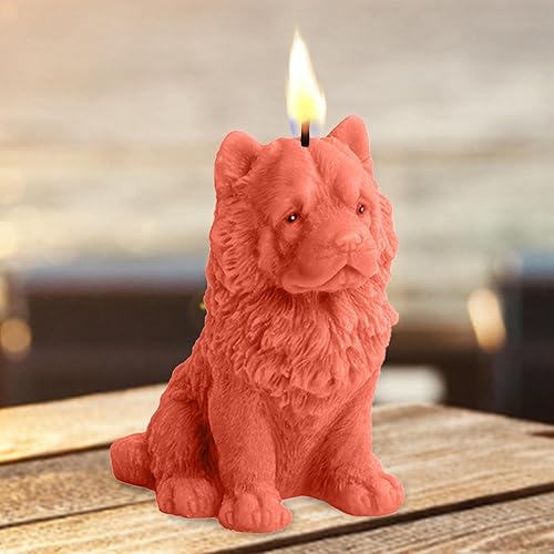 Miniatura 5 de Molde de resina para perros, molde 3D en forma de Chow Chow Chow, moldes de cera para decoración de pasteles, lindos moldes de jabón para cachorros,