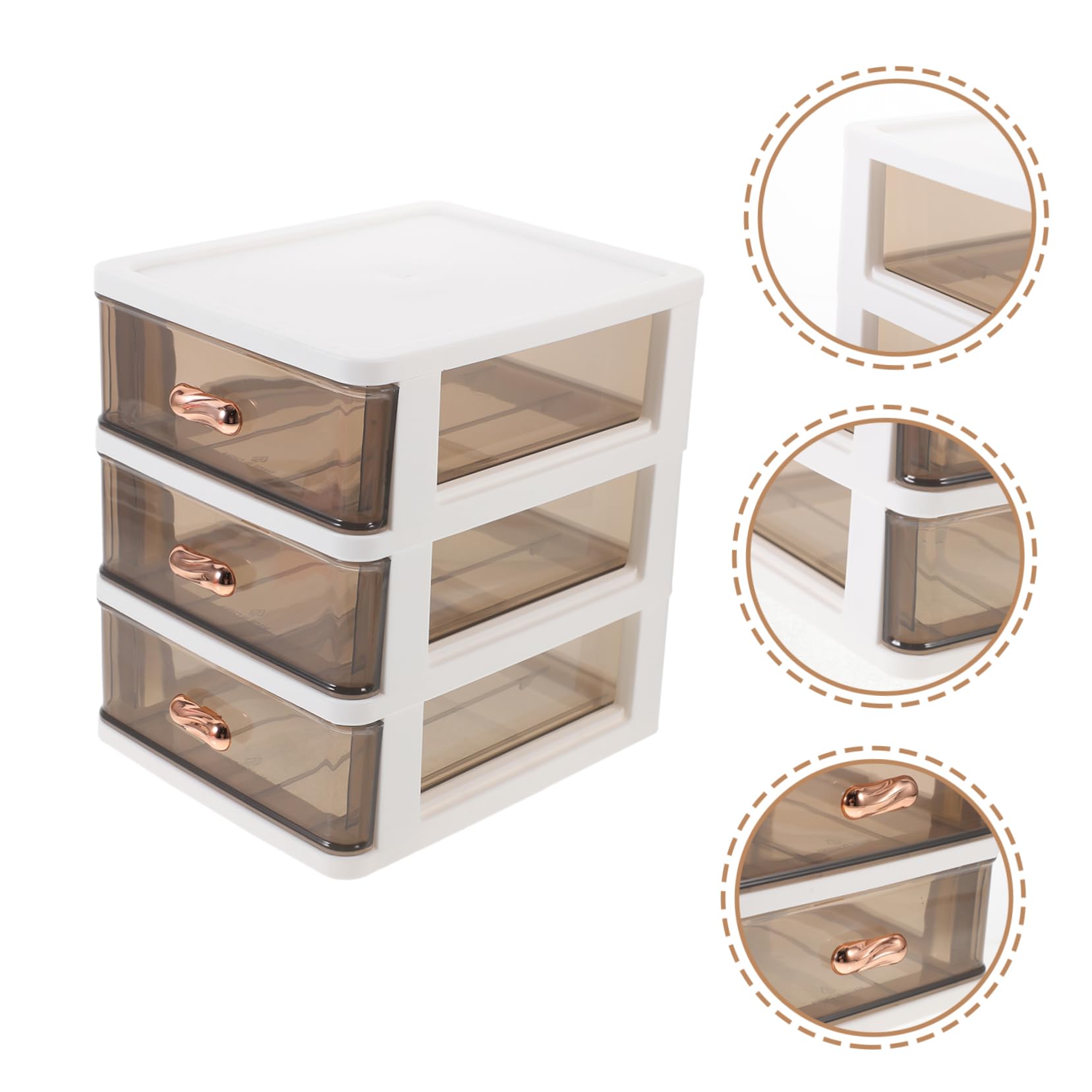 SHINEOFI 3pezzi Organizer Per Contenitore Multiuso Per Scrivania Con Scomparti Per Ufficio Cucina e Camera Da Letto Organizer Resistente e Pratico Per Documenti e Cosmetici