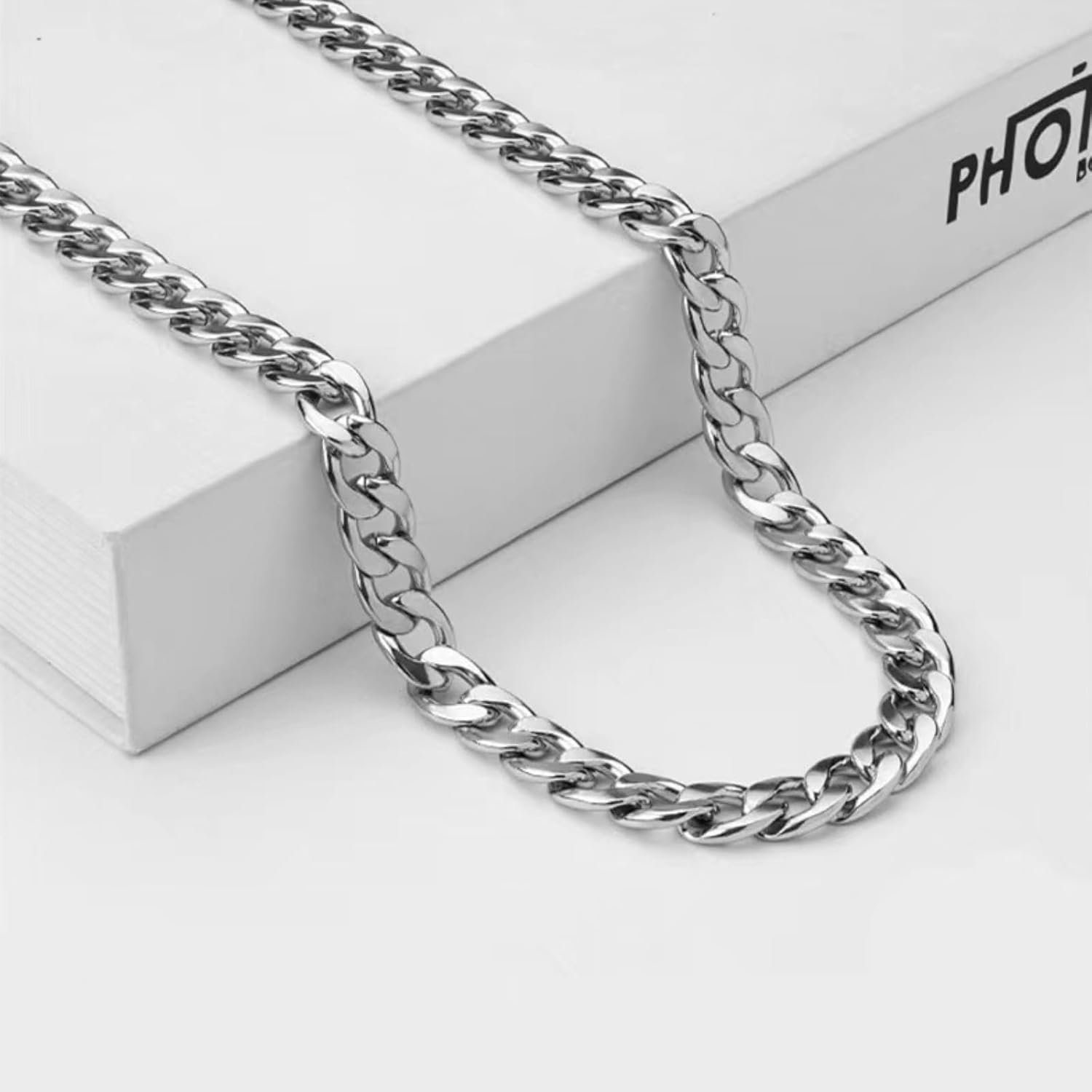 72ore To My Grandson Necklace Cuban Link Silver Chain Necklace for Men Inspirational Birthday Gifts for Grandson - Image 4