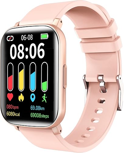 Cuszwee - Reloj inteligente para teléfonos Android y teléfonos iOS rastreador de fitness impermeable IP68 con monitor de frecuencia cardíaca y