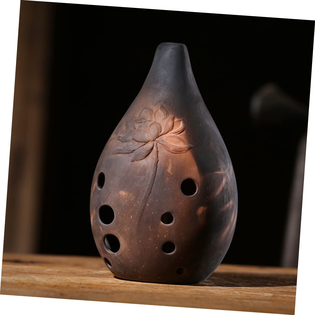 Ocarina Xun in Ceramica, Strumento Musicale Antico a 10 Fori, Accordatura Professionale, Suono Profondo, per Principianti e Artisti Stili multipli