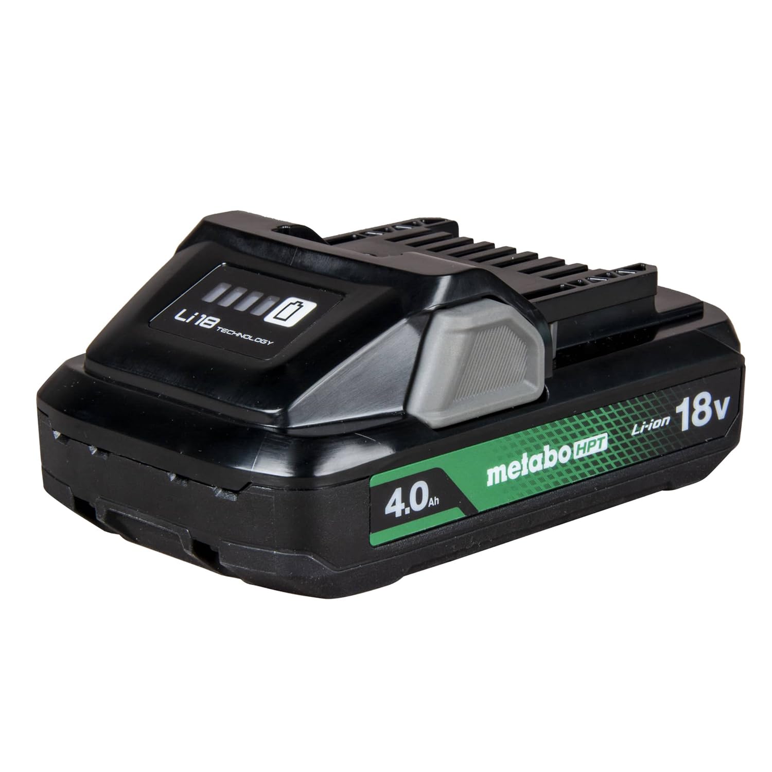 Metabo HPT18V 4.0Ah Lithium Ion Battery, Lightweight 1.3 lbs Battery with Fuel Indicator, Long-Lasting Power for 18V Tools, 30% Longer Runtime, Multiplex Protection Circuit, BSL1840M