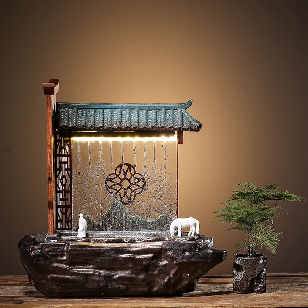 Tafelblad Fontein Creatieve Vloeiende Water Ornament Met Spinning Bal Zen Meditatie Indoor Waterval Fontein Kantoor Home Decor Tafelblad Fontein Creatieve Vloeiende Water Ornament Met Spinning Bal Zen Meditatie Indoor Waterval Fontein Kantoor Home Decor