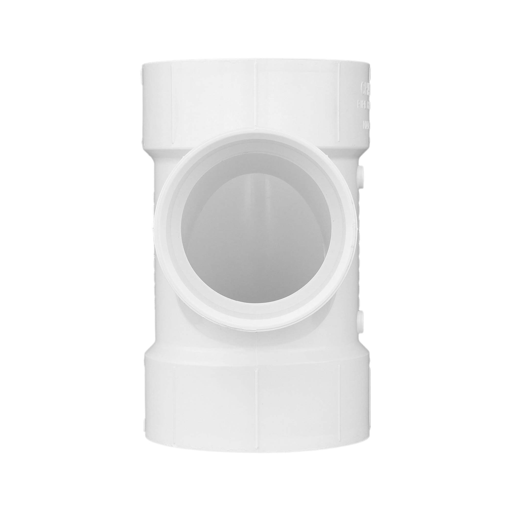 Charlotte Pipe Charlotte PIPE-611942034765-1/PACK 4 x 4 x 3 T Sanitaria Reductora DWV (drenaje, residuos y ventilación) (1 unidad pieza), blanco, 4 x 4 x 3 pulgadas (cada cantidad: 1)