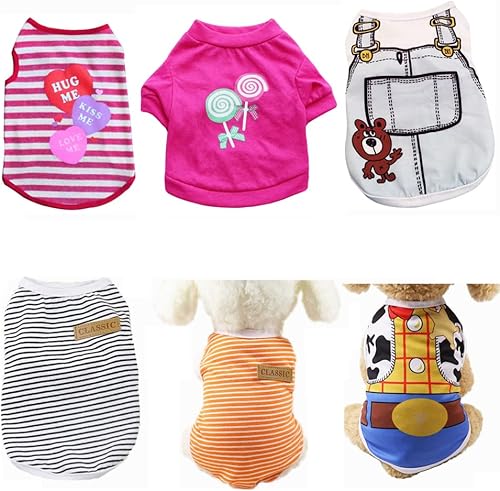 Camisetas para mascotas lindas camisetas de verano sin mangas para perros y gatos