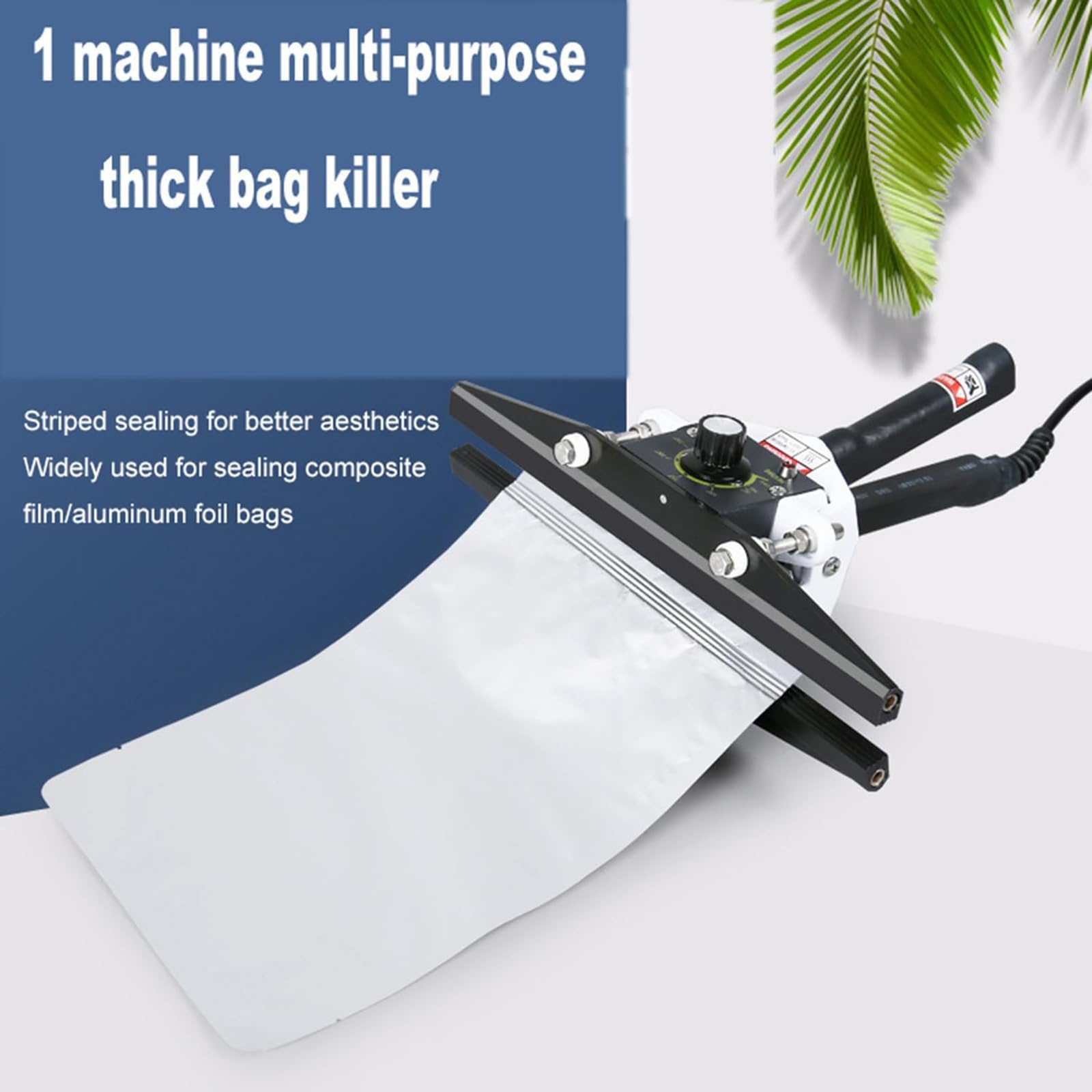Selladora de Bolsas Manual con Mango Antideslizante y Calentamiento Uniforme para un Sellado Seguro de diversas Bolsas.,