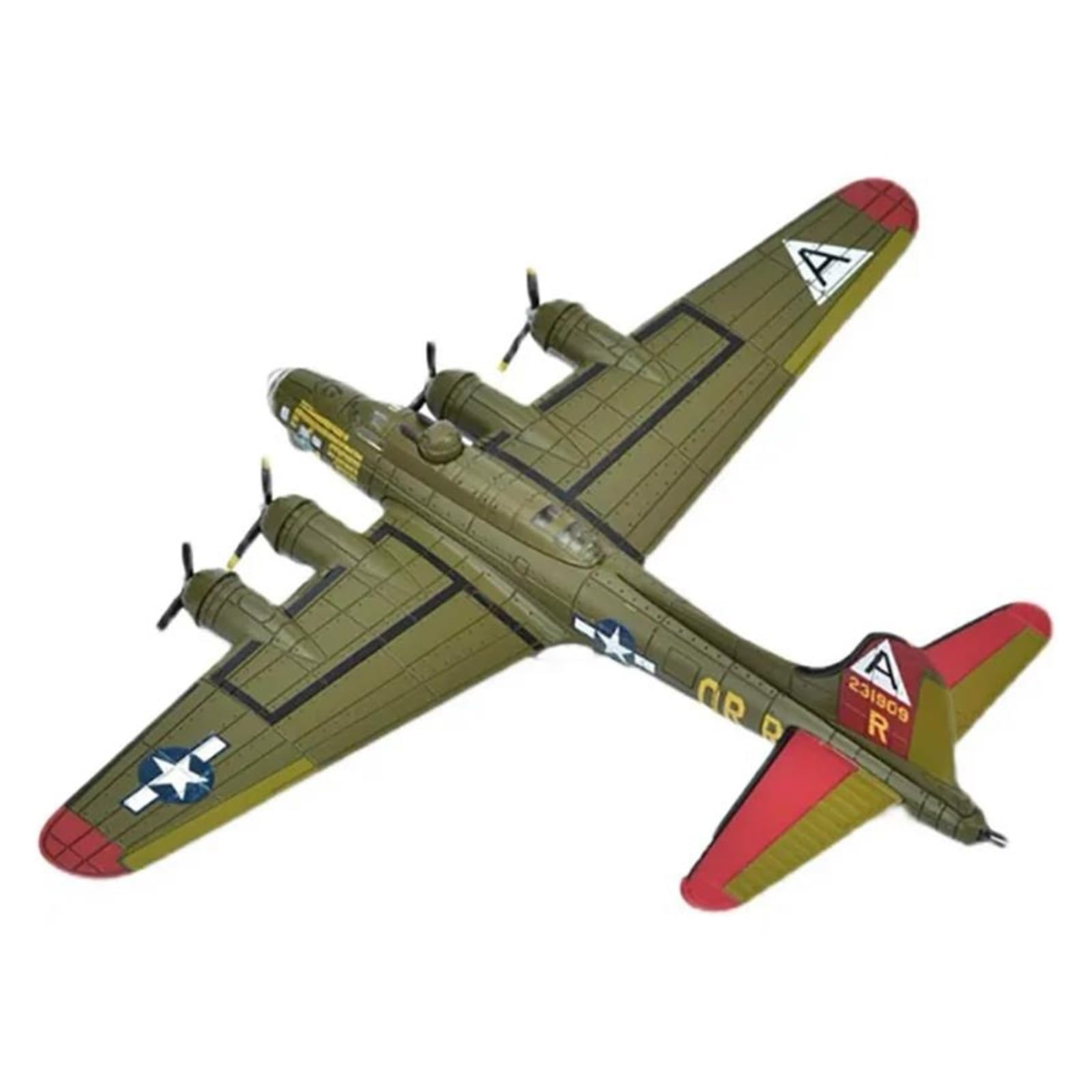 Modelo de avión B17G Bomber a escala 1:200 miniatura diecast de aleación para colección