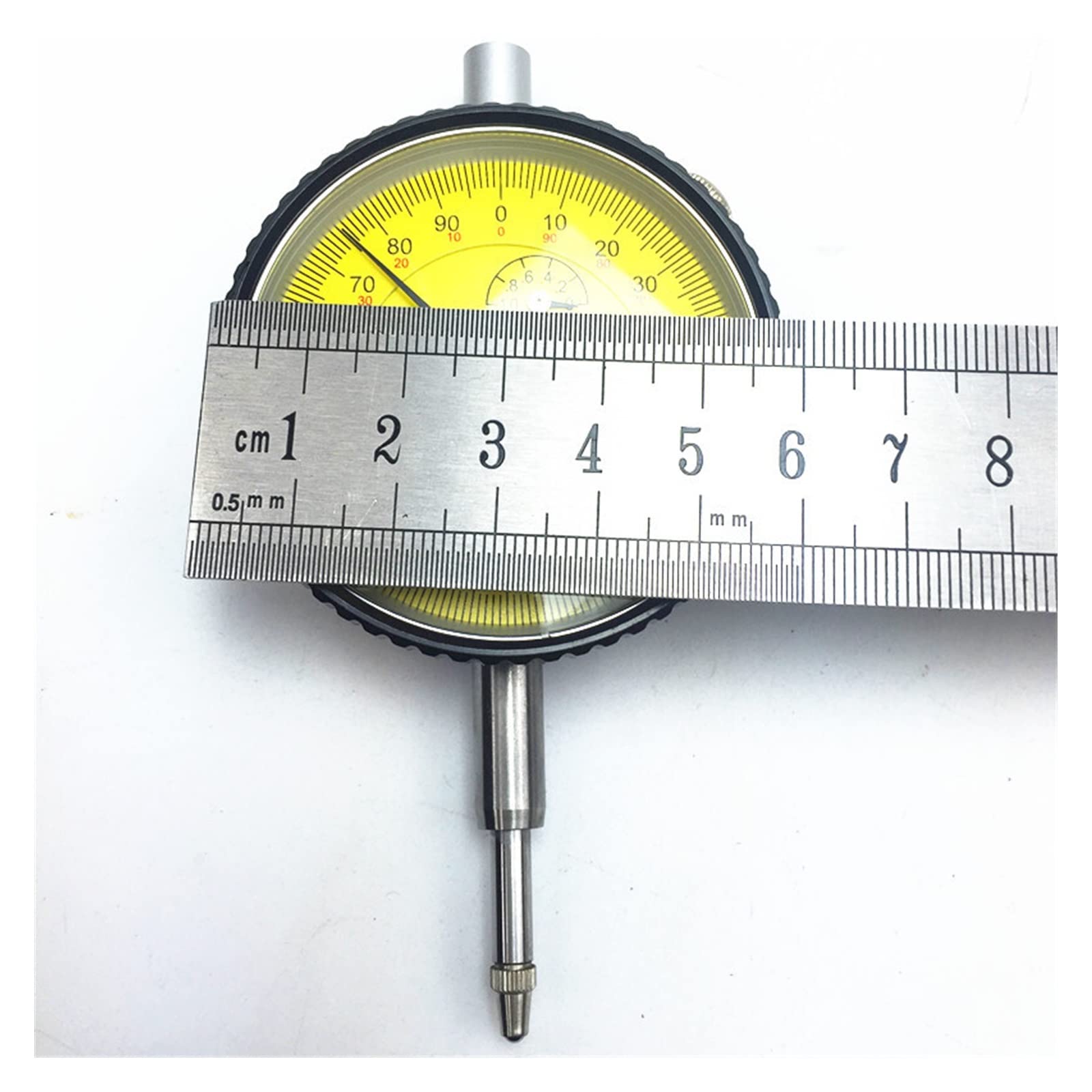 Comparatore Centesimale, Indicatore quadrante micron antiurto da 1 mm Indicatore micron 0-1 mm 0-5 mm 0,001 mm con gioielli per Falegnameria, Officine, Macchine Cnc(0-1mm)