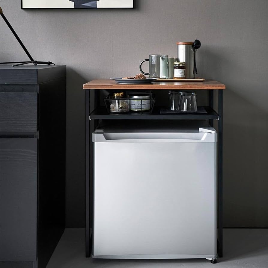 Amazon.co.jp: 引き出し付き冷蔵庫上ラック タワー 45L用 山崎実業