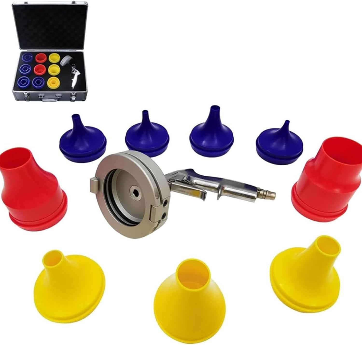 This Pneumatic Hose Cleaning Gun Effectively Maintains Rubber, Steel, and PVC Pipes and Comes with Reusable Cotton Balls.