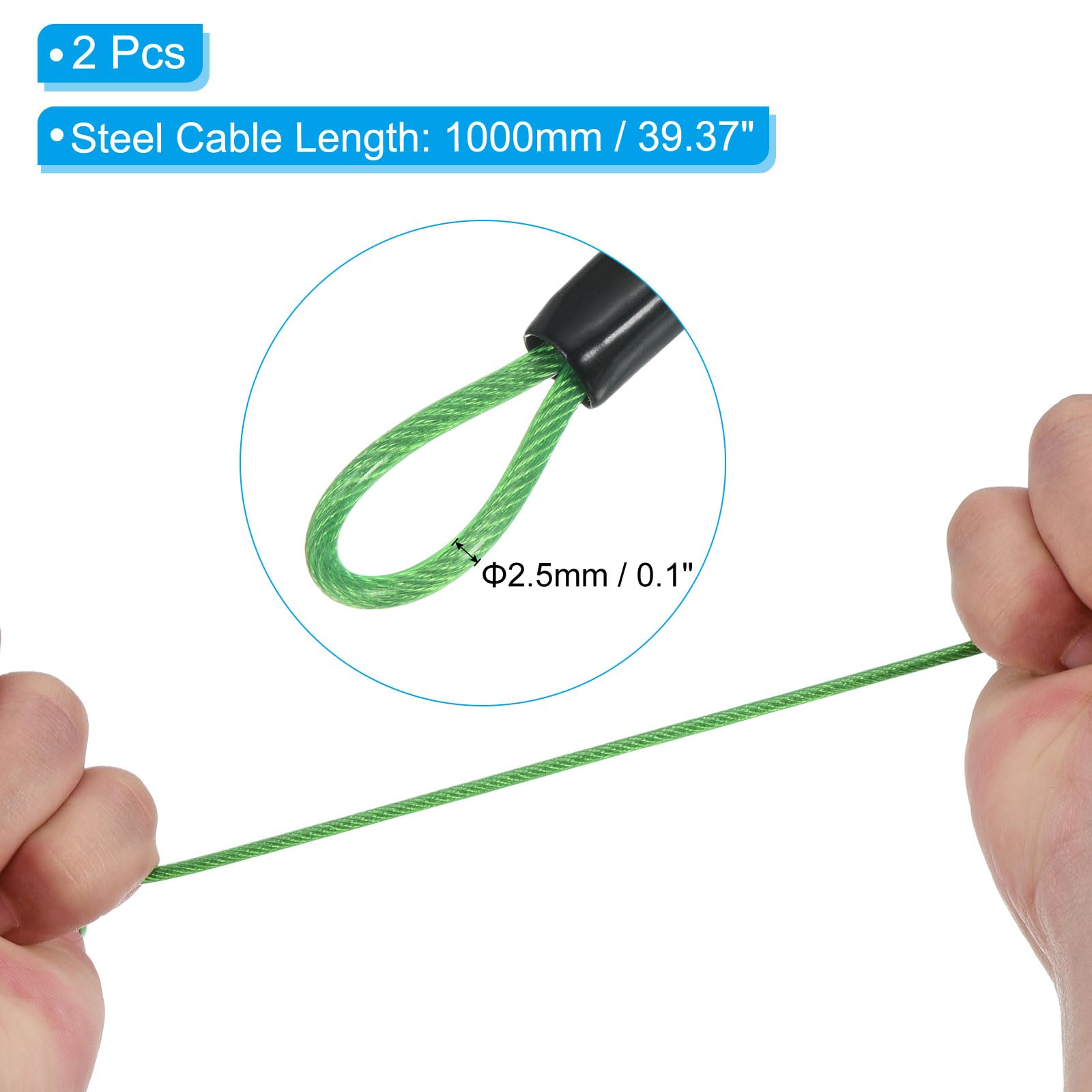 PATIKIL Security Steel Cable with 4 Digit Combination Lock - Image 3