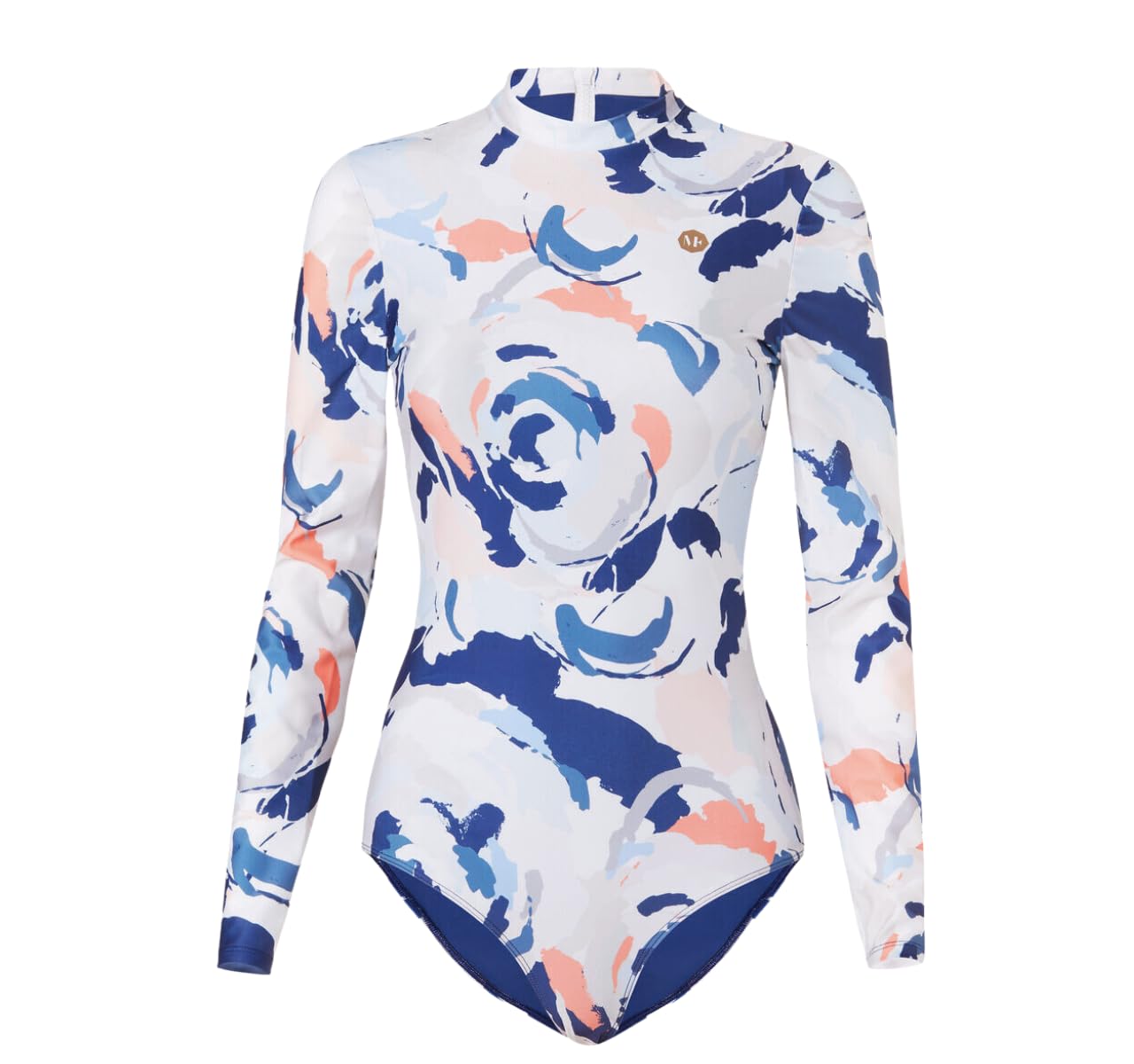 MF -Sea® Willy Belize damskie kąpielówki z długimi rękawami, tkanina poliestrowa i spandex z ochroną UV UPF 50+, idealne do pływania, surfingu i sportów wodnych., Rozmiar M, rozmiar uniwersalny