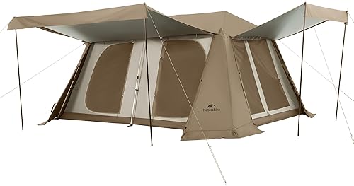 Miniatura 11 de Naturehike Village Tienda de Campaña Instantánea, Tienda de Campaña para 4 Personas y 8 Personas con Toldo Completo, Tiendas de Campaña Impermeables
