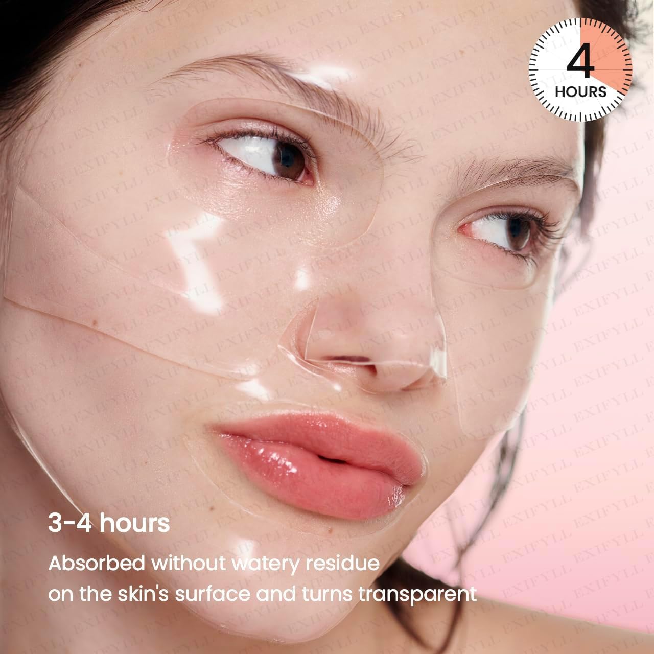EXIFYLL Collagen Face Mask Pack of 4 Overnight Deep Collagen Night Mask Korean Glass Skin Hydrogel Mask for Deep Hydration, Anti-Aging & Pore Minimizing | | Hyaluronic Acid, Niacinamide, Vitamin E. (34g) (4 pack) A1 2