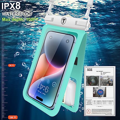 Tiflook FBA-11050120P2 Double Space Waterproof Phone Pouch Case Compatible For Samsung Galaxy S23 S22 S21 S20 S10 Note 20/10/9 Up To 7", Cellphone Case Dry Bag Vacation Beach Essentials thumb #3