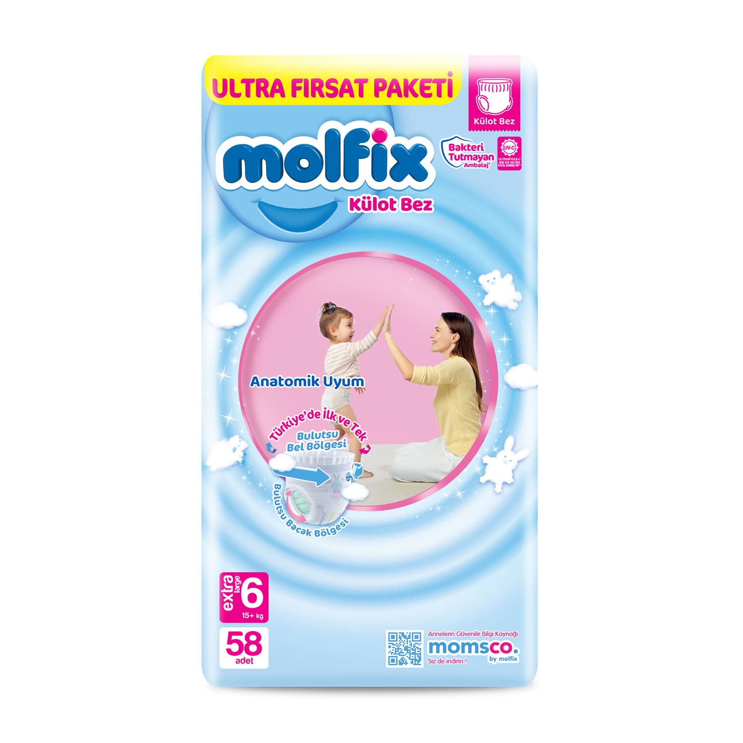 Molfix Külot Bez 6 Beden Ekstra Large Ultra Fırsat Paketi 58 Adet