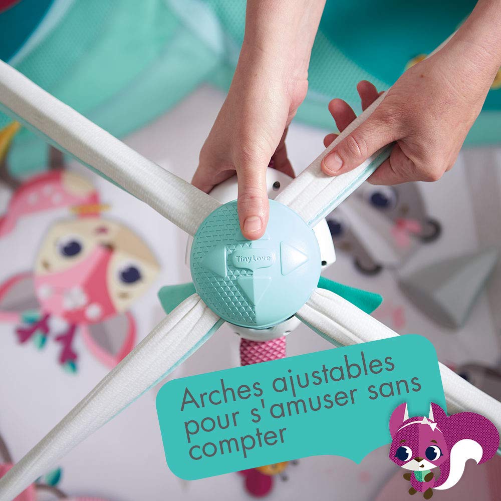 Tiny Love Deluxe, Tapis d’Éveil Bébé Musical 2-en-1, 0 Mois+, Tapis de Jeux Bébé Polyvalent, 18 Activités, Jouet Musical à Emporter, Arches Réglables, Développement Cognitif, Tiny Princess Tales