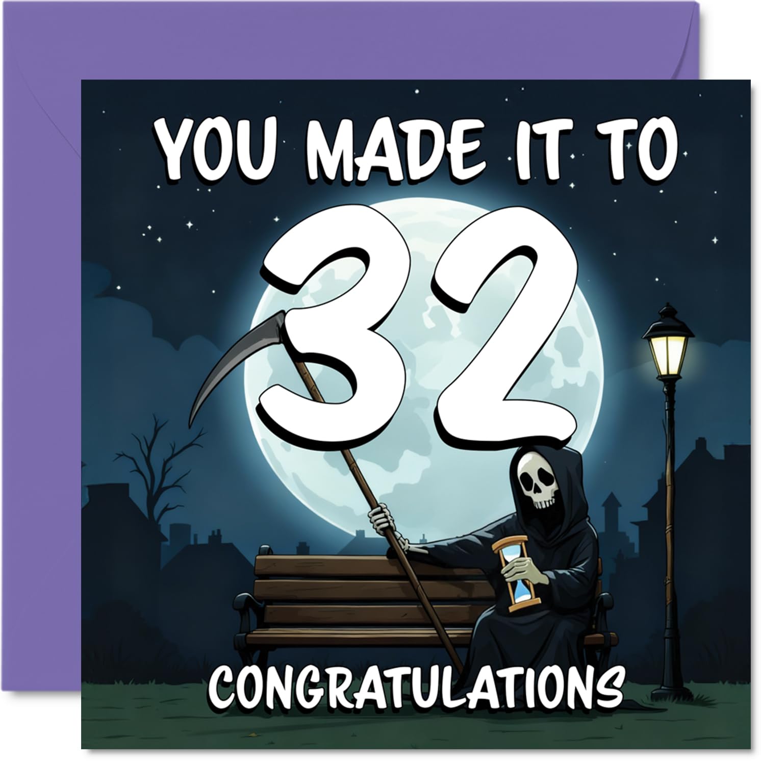 Stuff4 32nd Birthday Card for Women and Men, You Made It To 32