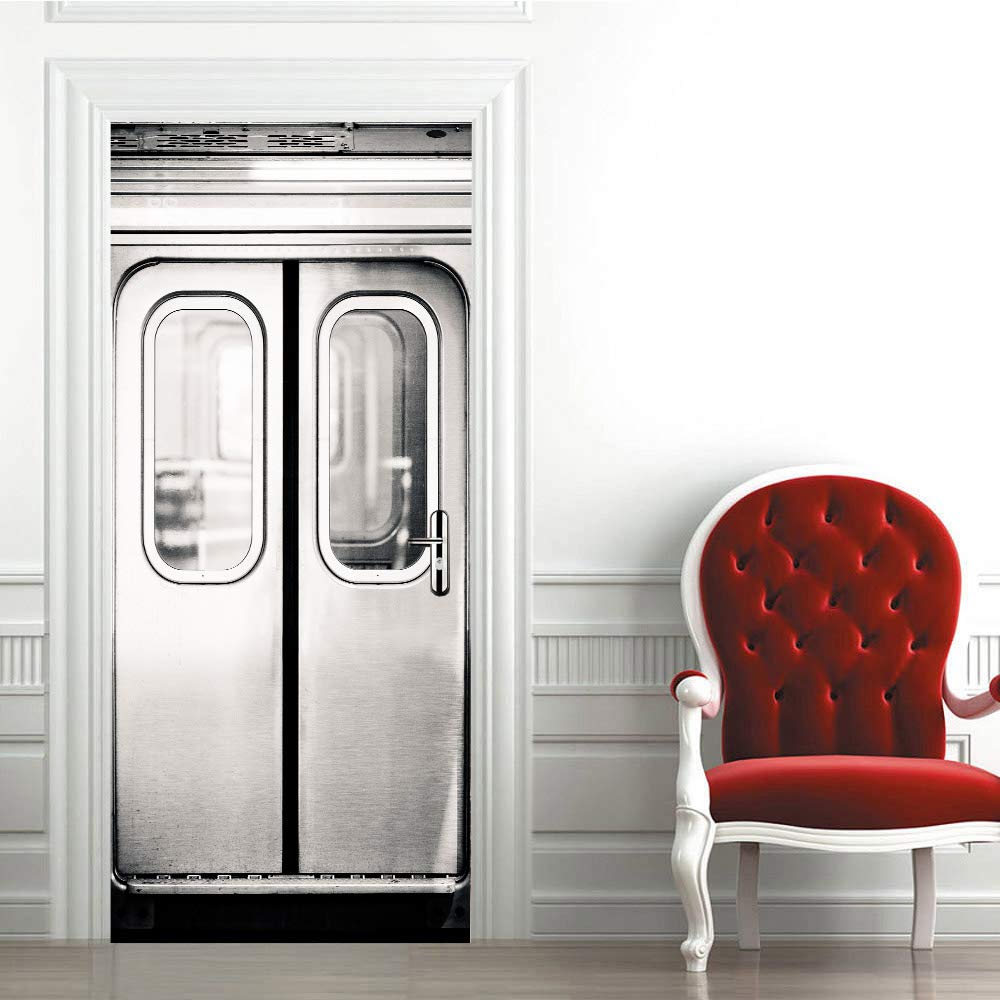 Décoration murale sticker porte 3D pour relooking intérieur rapide