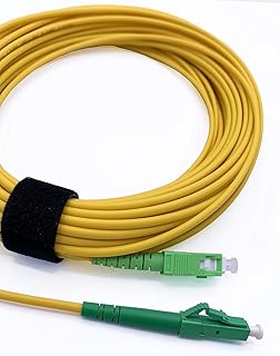 Elfcam® - Cable Fibra Óptica SC/APC a LC/APC Monomodo Simplex 9/125 LSZH, Color Amarillo (3M)