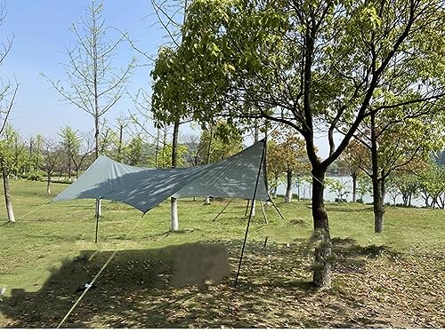 10 x 13 ft Ultralight 15D SIL-Nylon Outdoor Awning rain Tent Awning Camping Picnic BBQ Awning Hexagonal Butterfly Awning PU5000mm