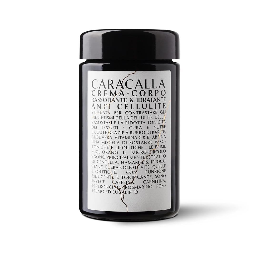 Crema Corpo Rassodante Tonificante, Crema Anticellulite Idratante con Burro di Karitè, Aloe Vera, Vitamina E e C. Made in Italy - 200 ml CARACALLA Luxury Edition