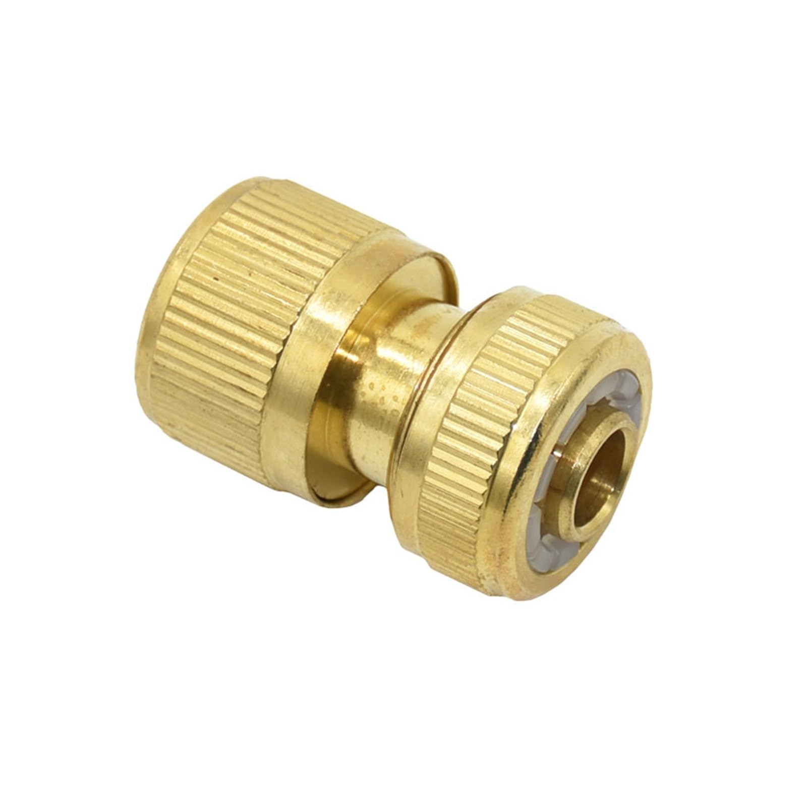 Hwww Pass Water Connector Brass 1/2" Garden Hose Quick Connector 16Mm Hose Waterstop Connector Copper Irrigation Hose For Water 1Pcs