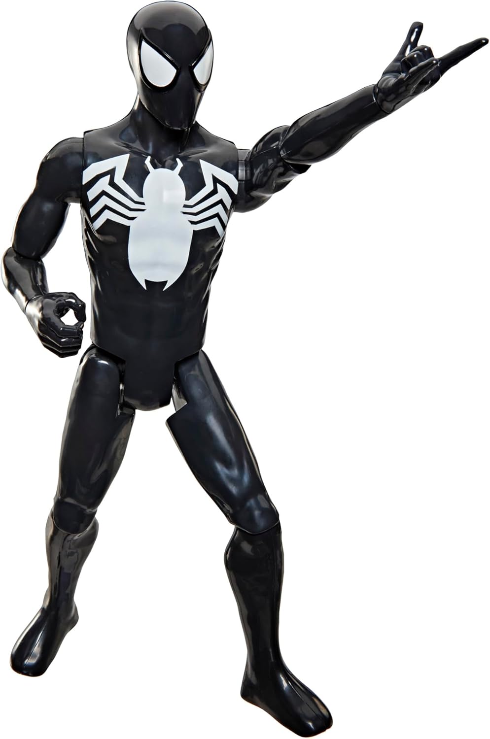 SPIDER-MAN Marvel Titan Series Black Suit Action Figure, 12-Inch-Scale (30 cm) Super Hero Toys for Kids Ages 4+ - Image 3