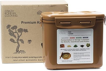 Crazy Korean Cooking Premium Kimchi, Sauerkraut Fermentation and Storage Container - Thumbnail 2