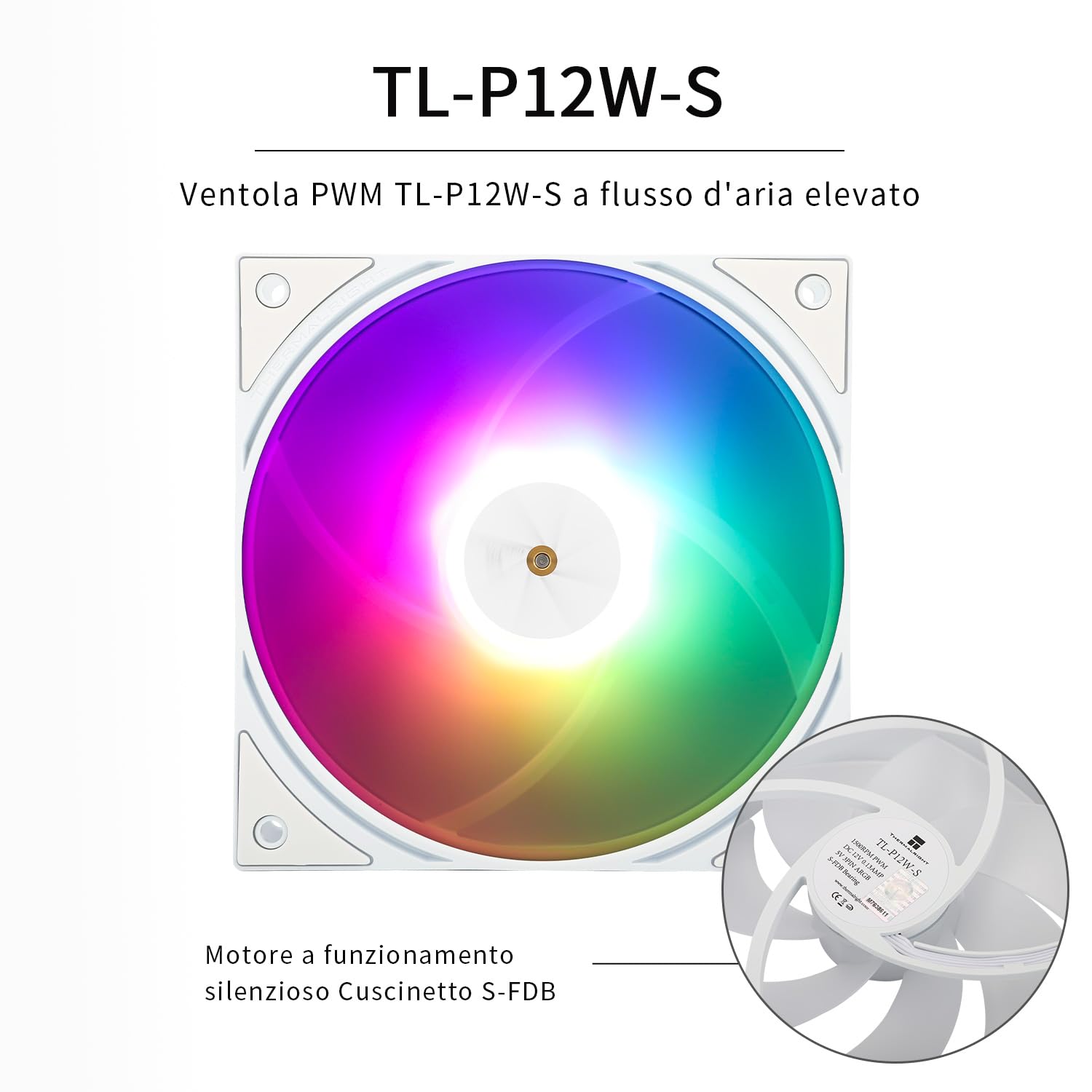 TR FW 360 White ARGB-360 mm AIO CPU Liquid Cooler,IPS LCD Screen with 320 * 240 Resolution,for AM4/AM5/Intel LGA1700,'2.4 inch'Magnet-Absorbent LCD Screen for Images -White