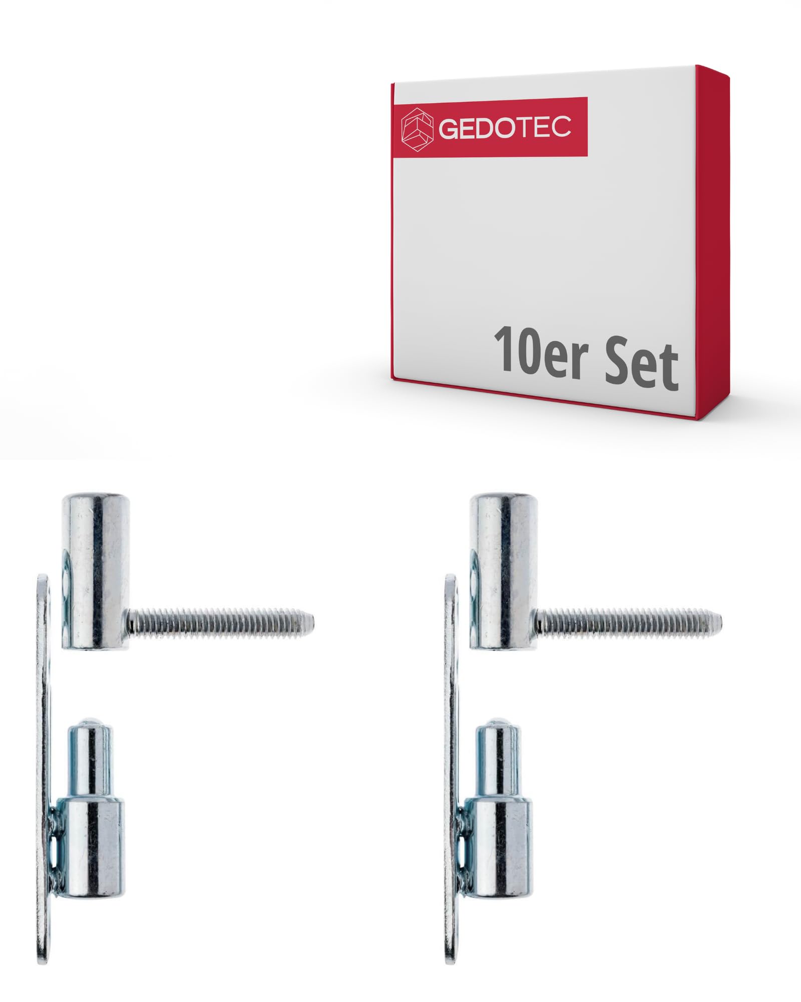 Gedotec Galvanised Hinges - Renovation Hinges Door Hinges Made Of Solid Steel - | P50 | Pack Of 10 Door Hinges For Drilling Into Windows And Doors | Door Hinges For Wood And Plastic With Ball Bearing