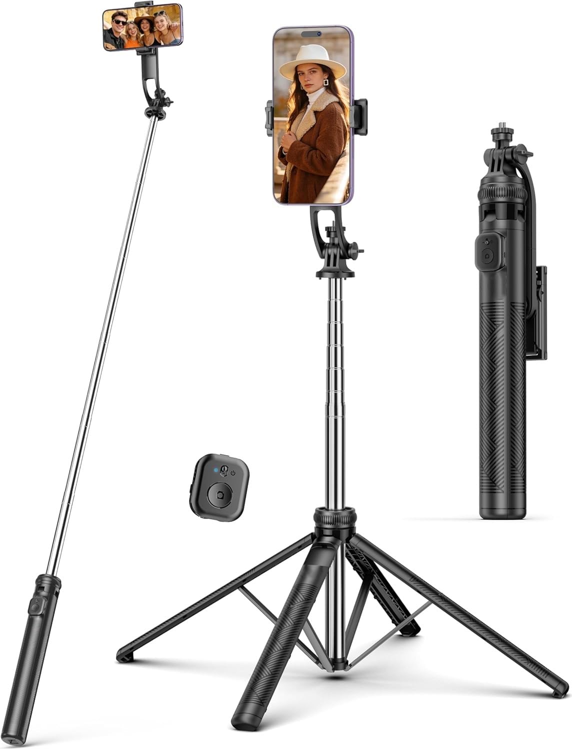 FIXERPRO Selfie Stick Tripod, 71 inch /170CM Reinforced Tripod for Mobile Phone, Multi-Functional Bluetooth Long Selfie