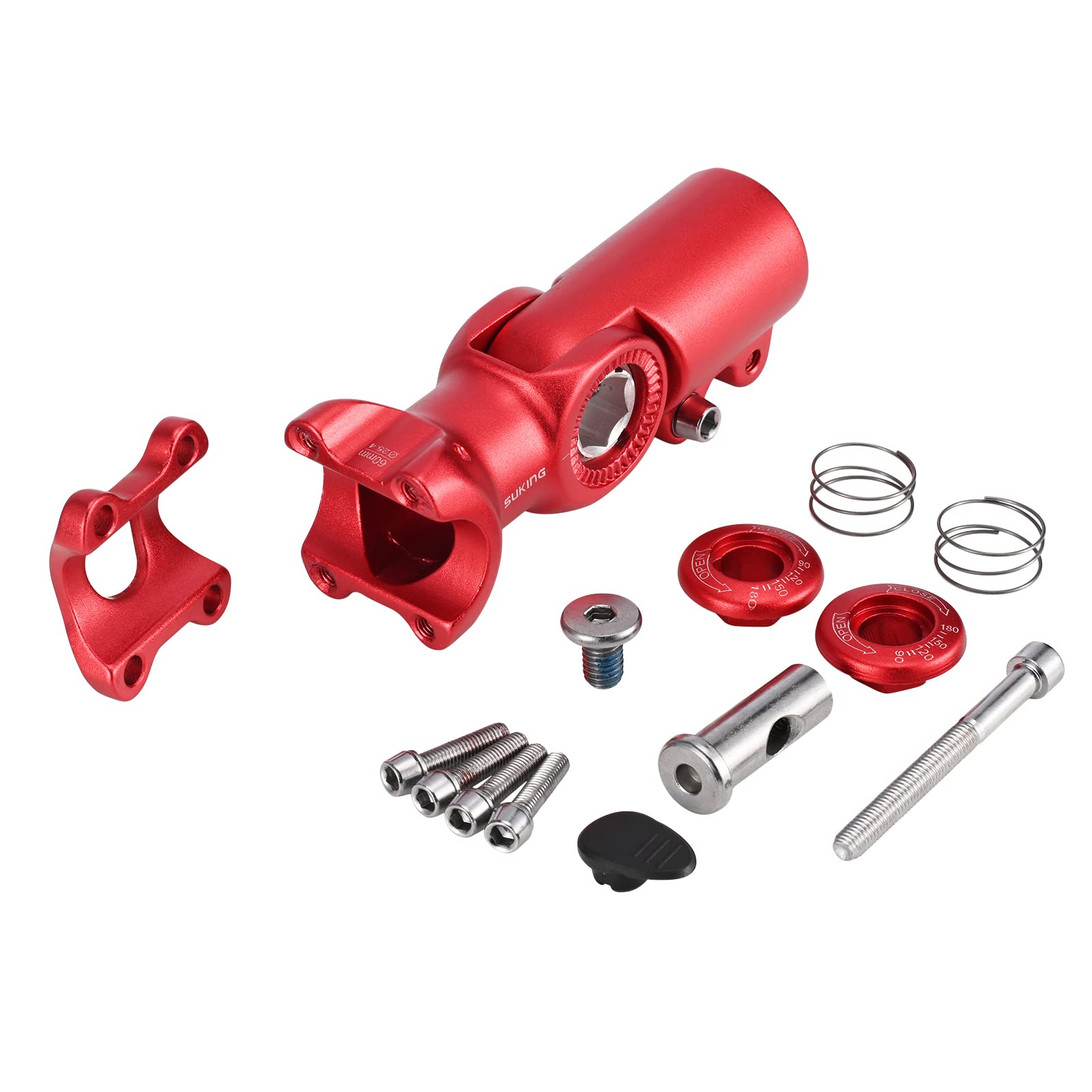 CYSKY Potence de guidon de vélo de montagne réglable de 0 à 90 degrés de 60 mm pour VTT, vélo de route, BMX, vélo de ville