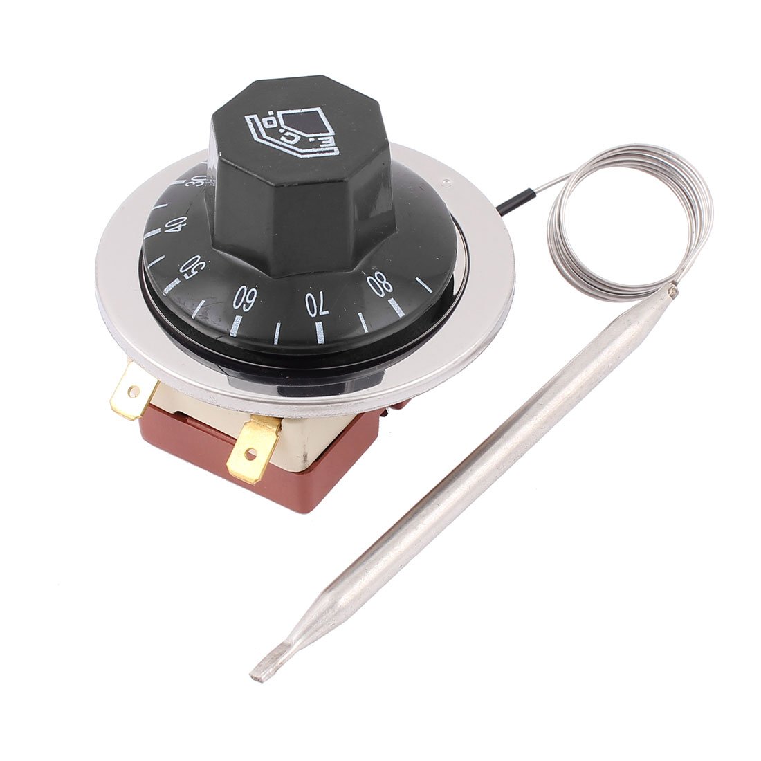 Termostato KSD9700 30-110&deg;C 220V 16A Con Manopola E Sonda NC &ndash; Interruttore Temperatura