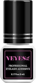 VEYESINC Extra Strong Eyelash Extension Glue 5ml - 1 Sec Dry Time, 8 Weeks Retention, Professional Black Lash Adhesive for Salon Lash Techs