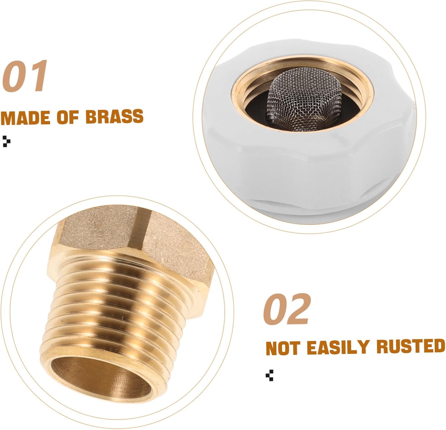 Brass RV Water Inlet Valve with Check Valve 1-Inch Hose Connector for RV Plumbing and Marine Applications Accessories
