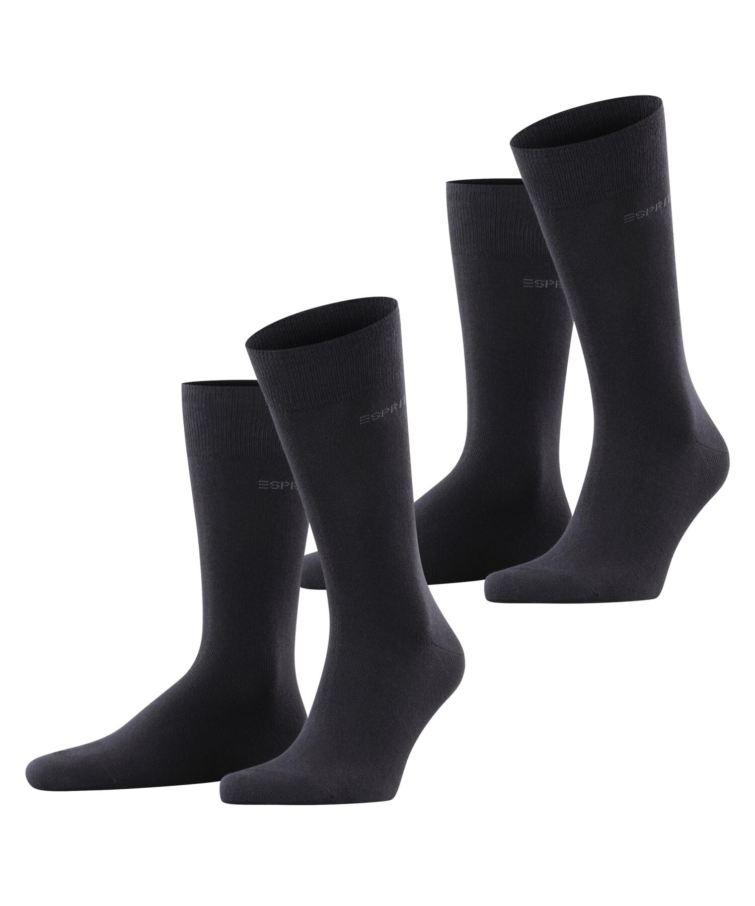 Esprit Men's Black 3000 Basic Uni Multipack M So Cotton Plain 2 Pairs Socks, 8.5-11