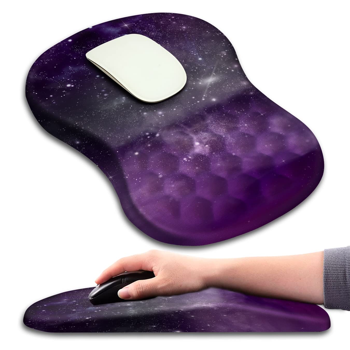 KUOSGM Mouse Pad Wrist Support, Ergonomic Mouse Pad with Massage Dot, Comfortable Computer Mouse Pad for Laptop, Wrist Rest Pain Relief Mousepad with