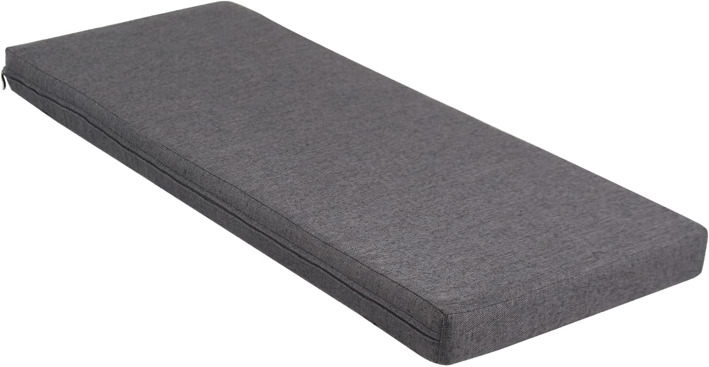 mudilun Bench Cushions,Bench Cushion for Indoor Furniture,70D Thickened Foam,59.1x15.7x1.96in,Non-Slip Patio Cushions with Zipper,Soft Sofa Seat Cushion,Gray Patio Swing Pads