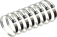 Vista 12 de 4 abrazaderas de conducto de acero inoxidable 304 ajustables de 2.5 pulgadas, abrazadera de tubo, abrazadera de conducto de aire, abrazaderas