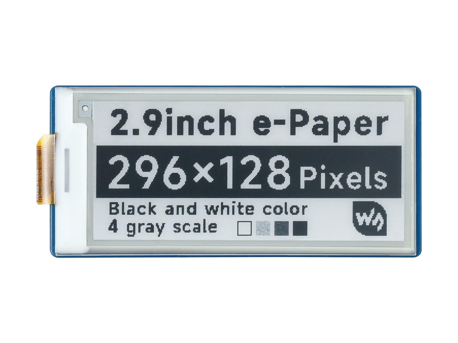 waveshare 2.9inch E-Paper E-Ink Display Module for Raspberry Pi Pico 296x128 Pixels Black/White Partial Refresh Support with SPI Interface